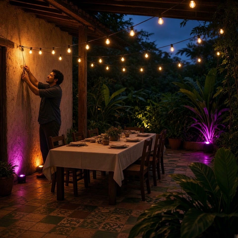 Alquiler de luces para fiesta