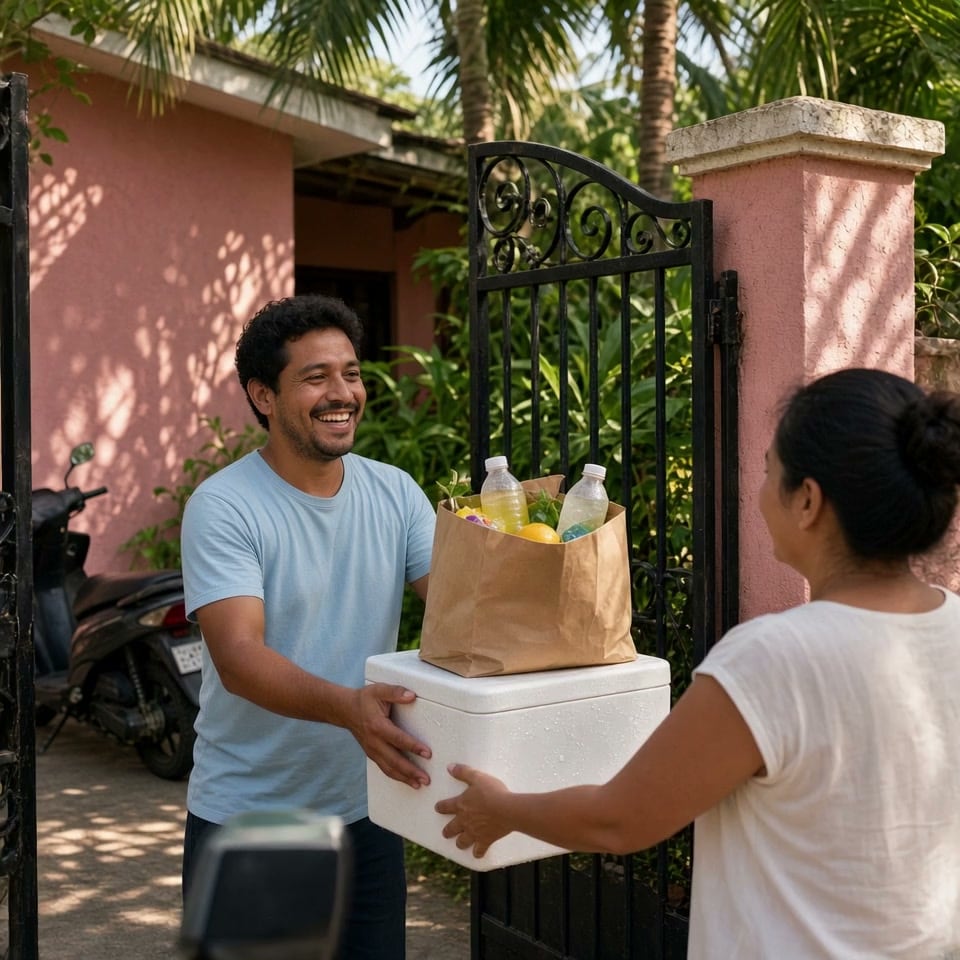 Comida, snacks y bebidas a domicilio